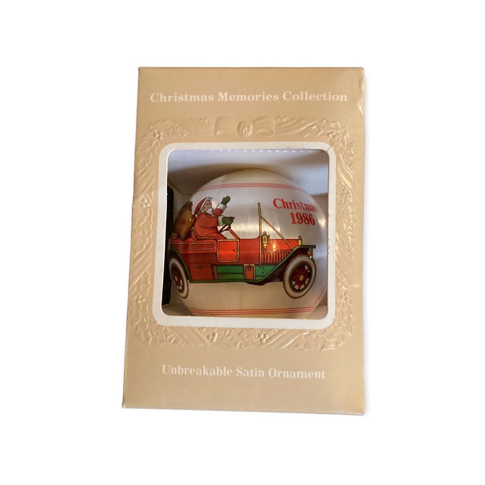 Vintage Christmas 1986 Made In The USA Unbreakable Ornament